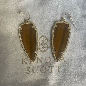 Skylar Earrings In Tiger's Eye RARE